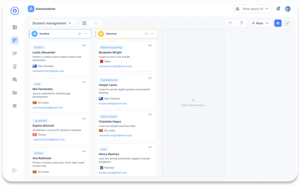 Student registration